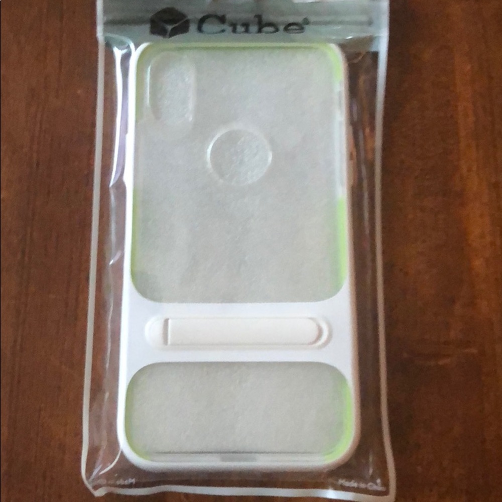 White iPhone case with stand